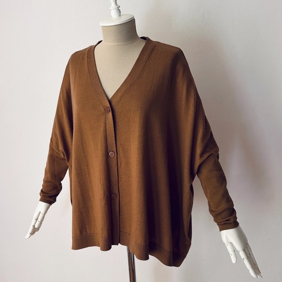 COS Sweaters - COS Tan Women's Cardigan Wool Sweater